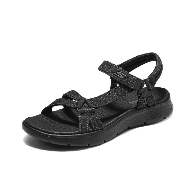 Skechers Go Walk 5 One Strap Sandals Women's Black-1