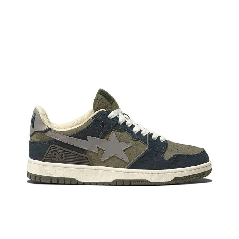 BAPE A BATHING APE Bape SK8 Sta Army Green Dark Blue-1
