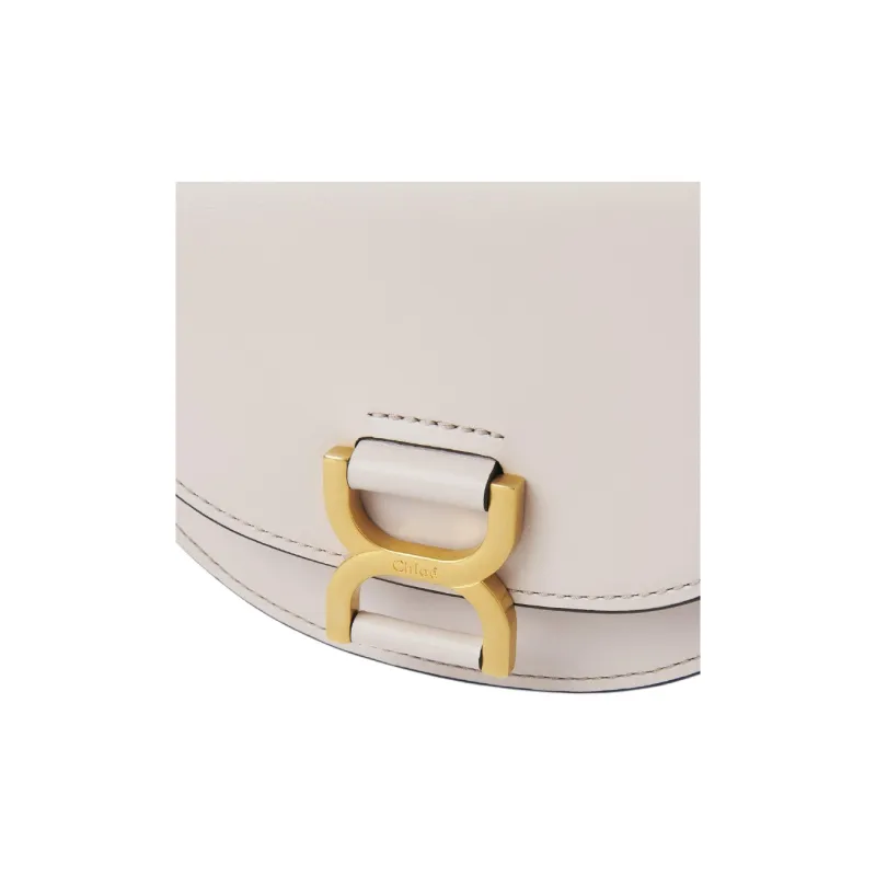 Chloe Marcie Smooth Calf Leather Shoulder Bag, Crossbody Bag Mini Women's Wild Gray-4