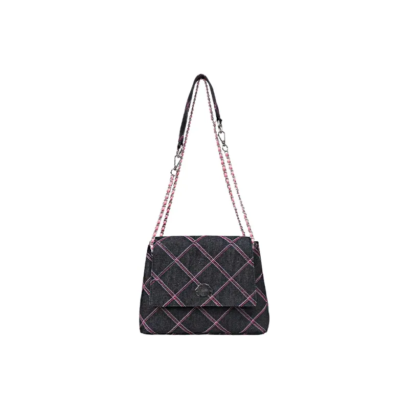 REBIRTH Denim Portable Crossbody Bag, Shoulder Bag Women's Fresh Look Blue, Graphite Black-3