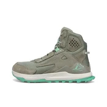 Altra Lone Peak Hiker 2 Cushioning Anti-Slip And Wear-Resistant High-Top Outdoor Shoes Women's Gray Green