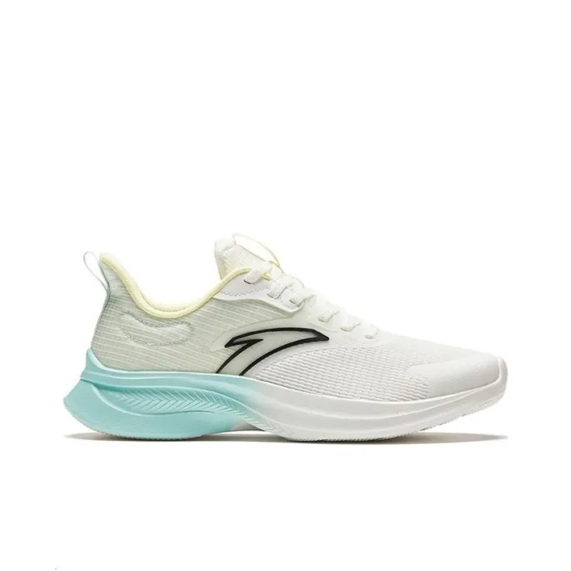 Anta Wear-Resistant Impact-Resistant Low-Top Running Shoes Women's White Green-1