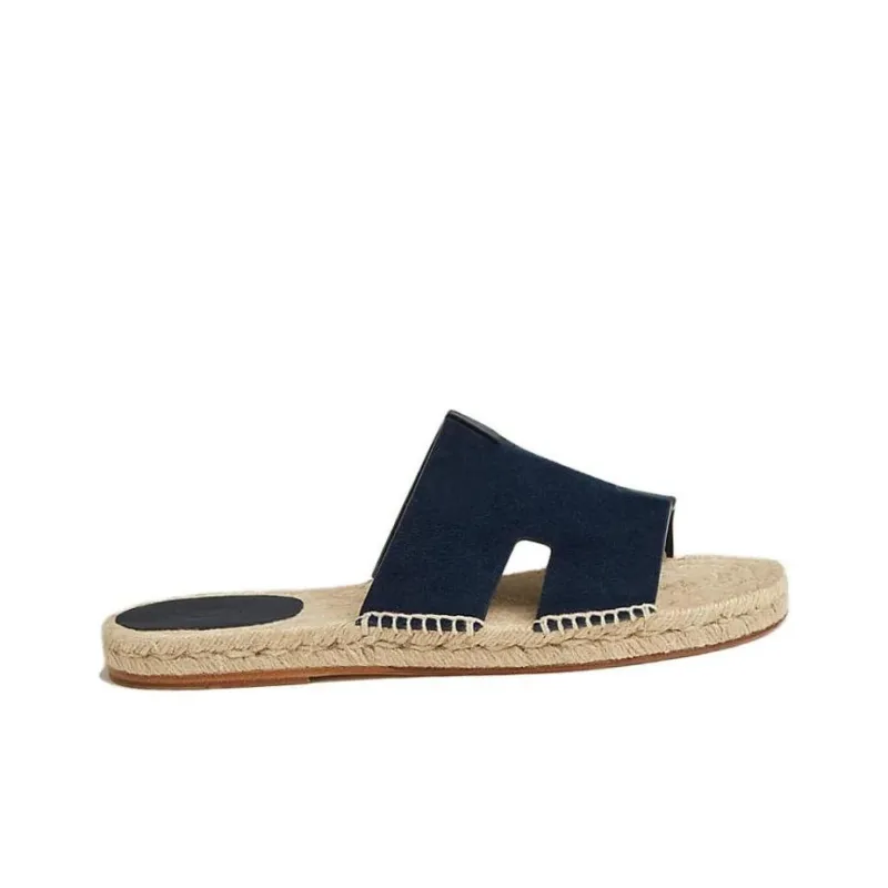 HERMES Antigua Slide Slippers Men's Dark Blue-1