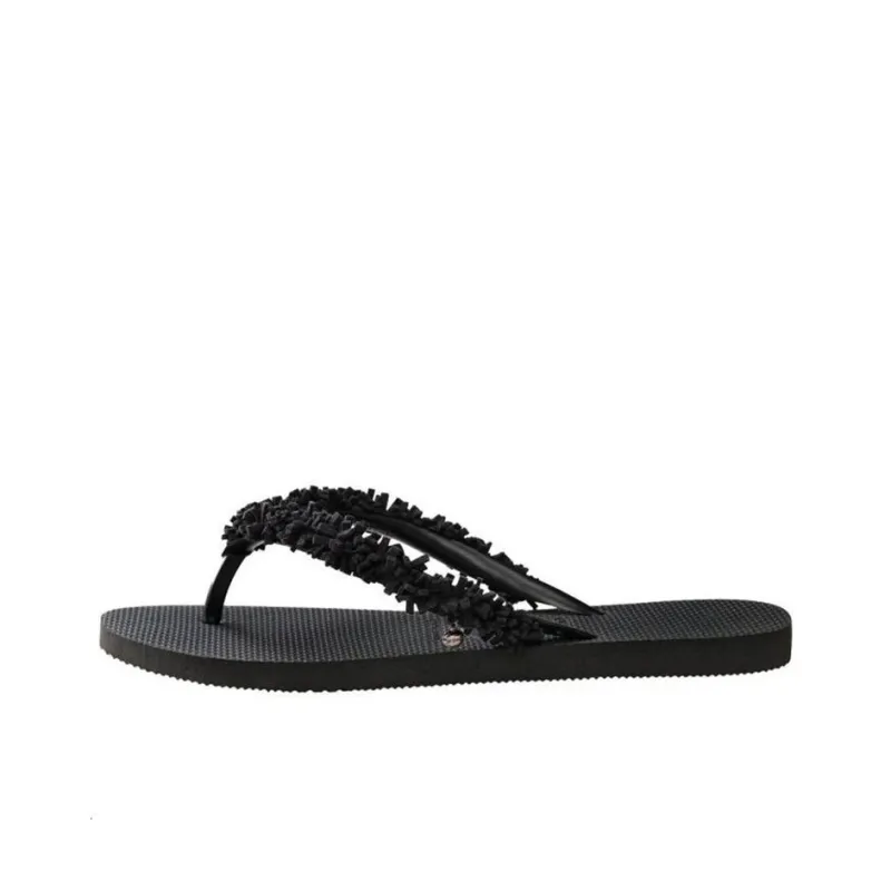 Havaianas Slim Fringe Stylish Sandals Women's Fireburst Black-0