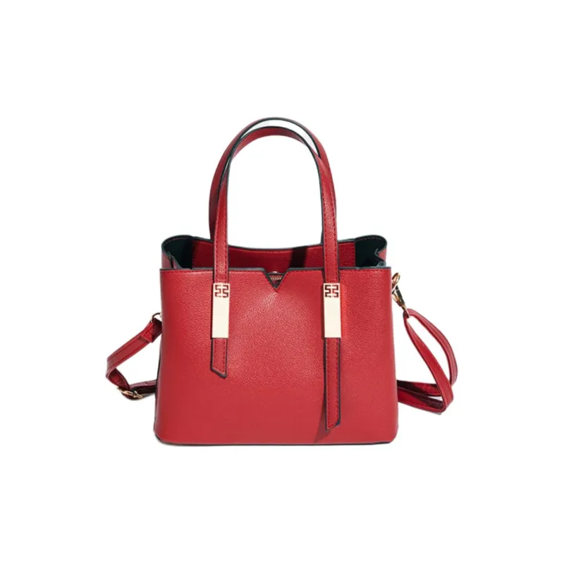 JANE KLAIN PU Shoulder Bag Crossbody Bag Handbag Medium Size Women's Red-2
