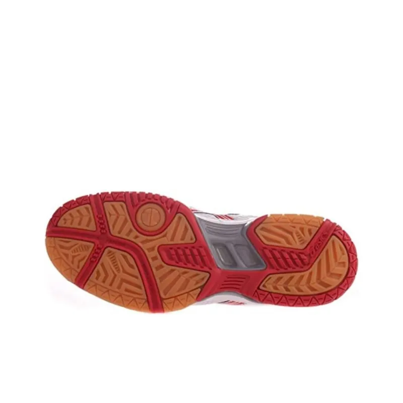Asics Gel-Rocket 6 Wear-Resistant Low-Top Running Shoes Women's White Red-3