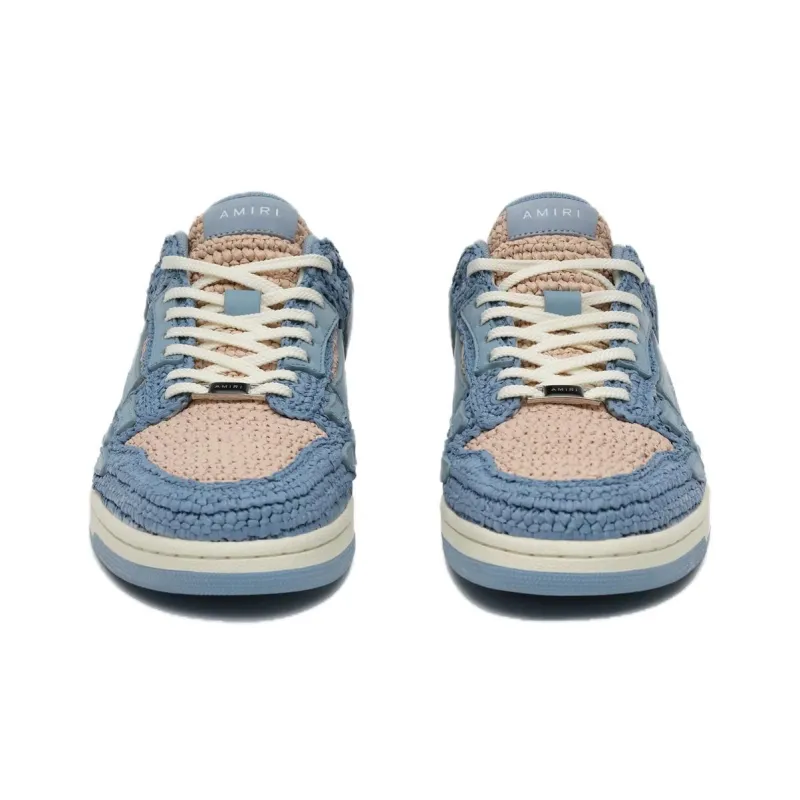 AMIRI Skel Woven-raffia Sneakers-2