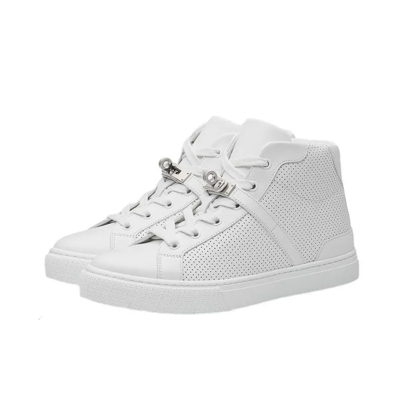 HERMES Daydream High Top Stylish Skateboarding Shoes Women's White-2