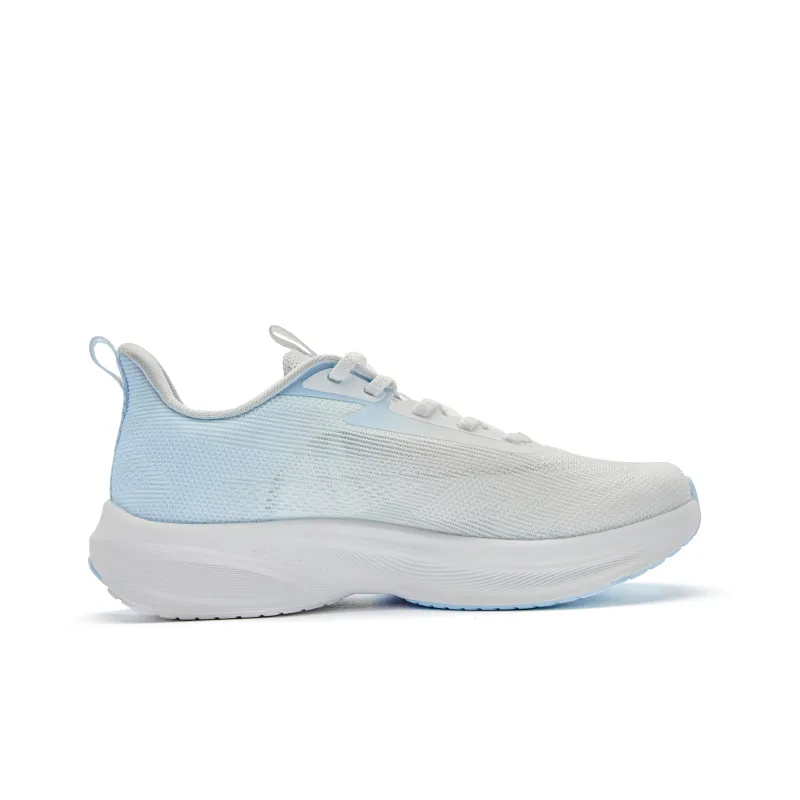 QIAODAN Light Speed 4.0 Breathable And Lightweight Low Top Sprint Running Shoes Women's White Blue-1