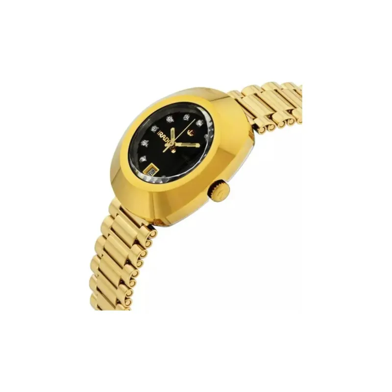 RADO Inaugural Series Automatic Mechanical Movement Women's Watch 27.3mm Black Dial Stainless Steel PVD Coating Strap-1