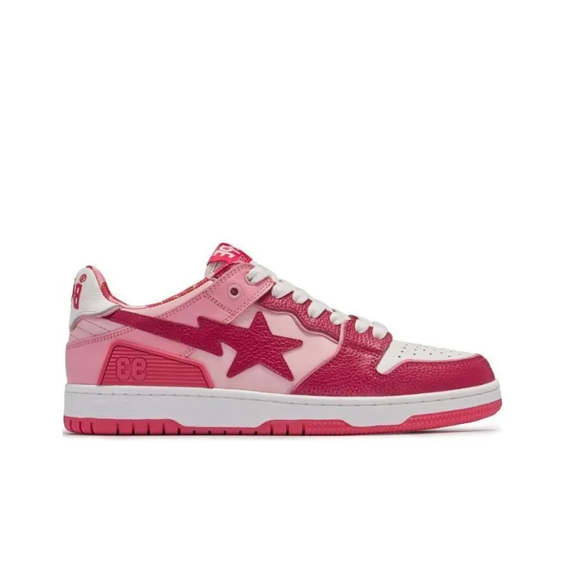 A BATHING APE SK8 STA Stylish Skateboarding Shoes Women's Pink-1