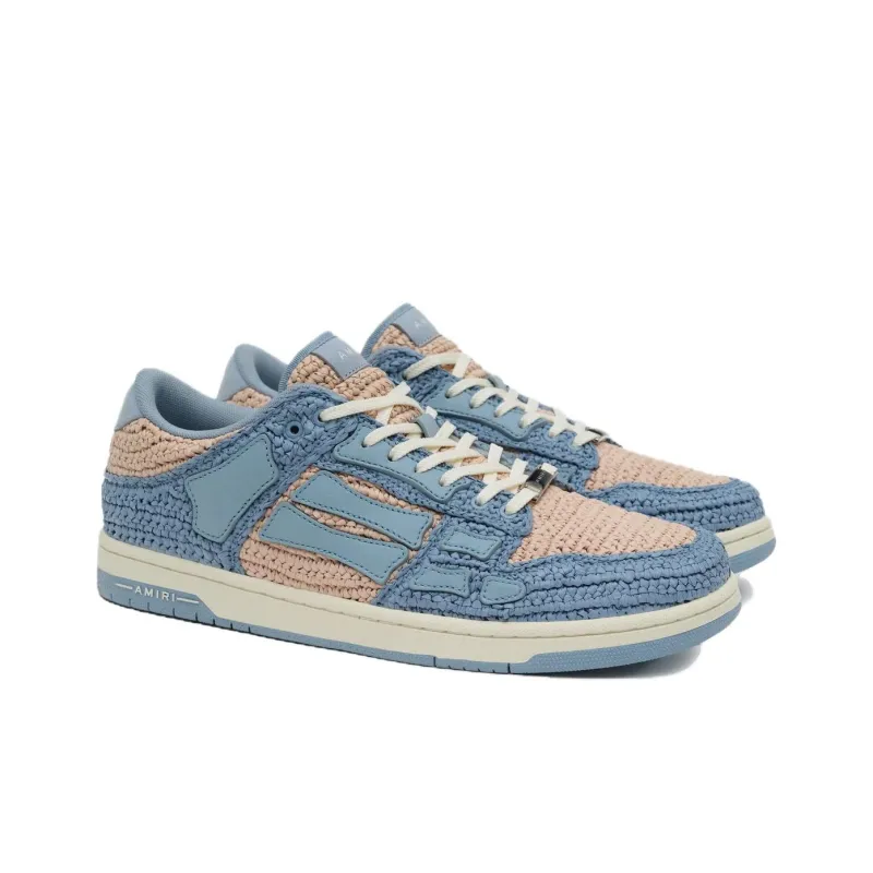 AMIRI Skel Woven-raffia Sneakers-1