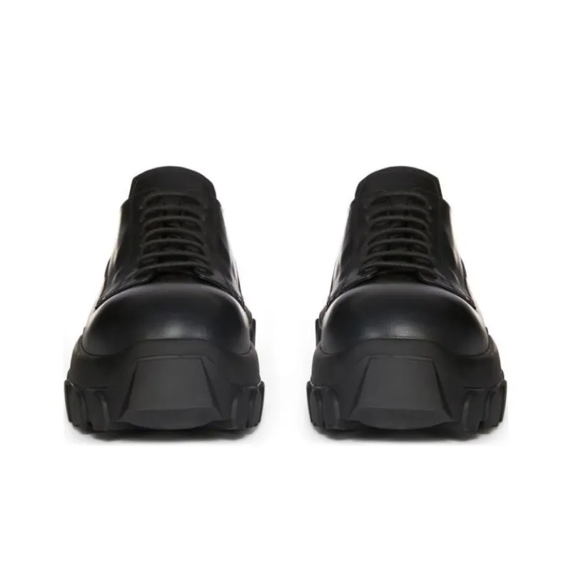 RICK OWENS Bozo Tractor Leather Shoes-2