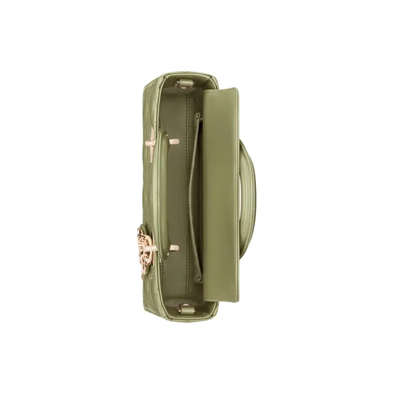 DIOR Lady D-JOY Calfskin Shoulder Bag Crossbody Bag Handbag Small Size Women's Cactus Green-3