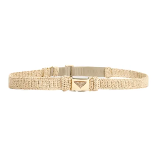 PRADA Enamel Logo Clasp Fastened Belt