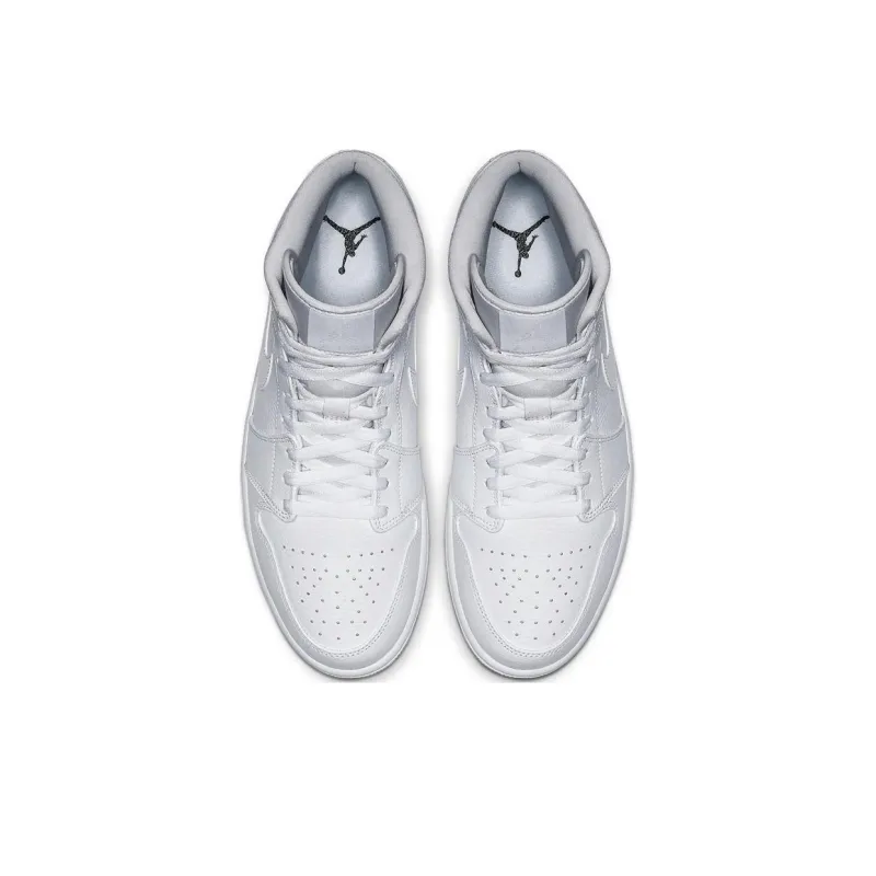 Jordan 1 Mid Triple White 2019-2