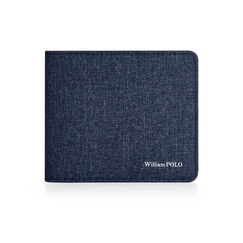 WilliamPOLO Canvas Wallet Regular Men's Black/Blue-0