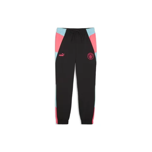 PUMA Manchester City Football Club Knitted Sports Pants Men's Black