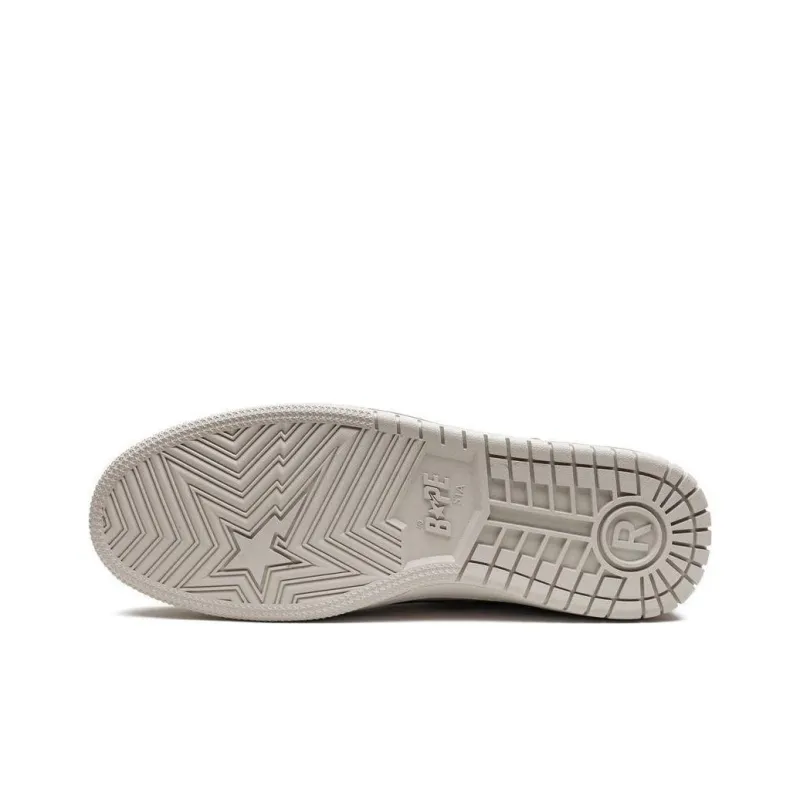 A BATHING APE SK8 STA Stylish Skateboarding Shoes Women's Cream Green-4