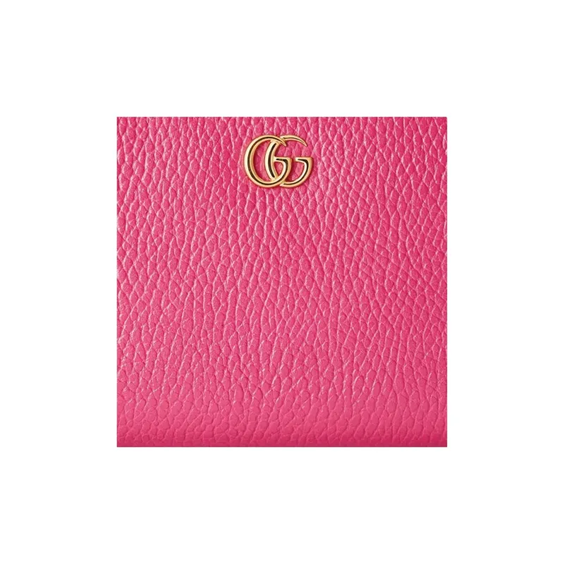 GUCCI GG Marmont Leather Wallet Women's Fuchsia-4