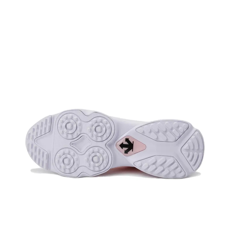 DESCENTE Lace Cushioning Anti Slip Wear Resistant Breathable Height Increasing Mid Top Golf Shoes Women's Pink-4