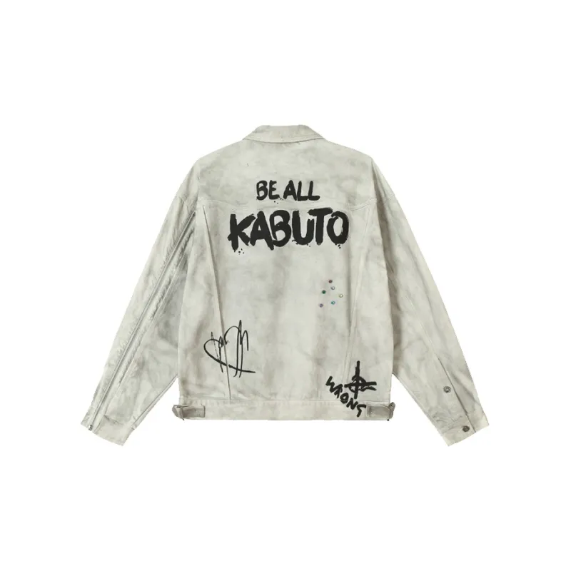 BE ALL KABUTO Jackets Coats Women's Dirty Wash Gray White-2