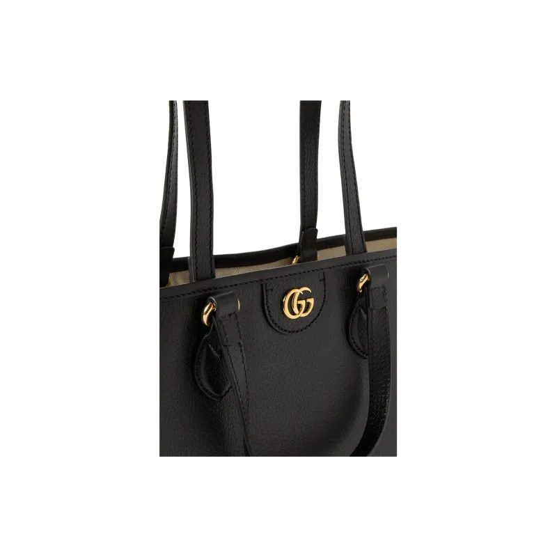 GUCCI Ophidia Leather Tote Bag Shopping Bag Shoulder Bag Handbag Women's Black-3