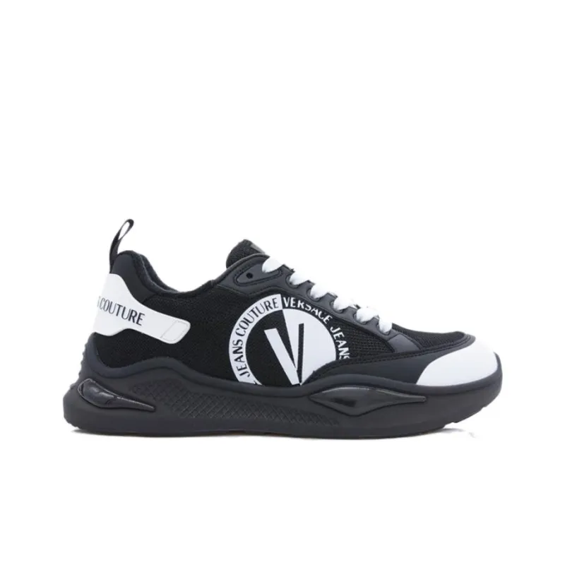VERSACE Wear-Resistant Low-Top Casual Shoes Men's Black-1