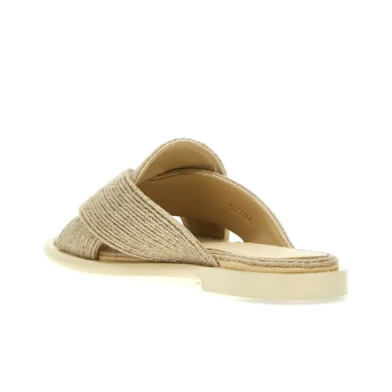 LOEWE Petal Interwoven Leather Slides-3