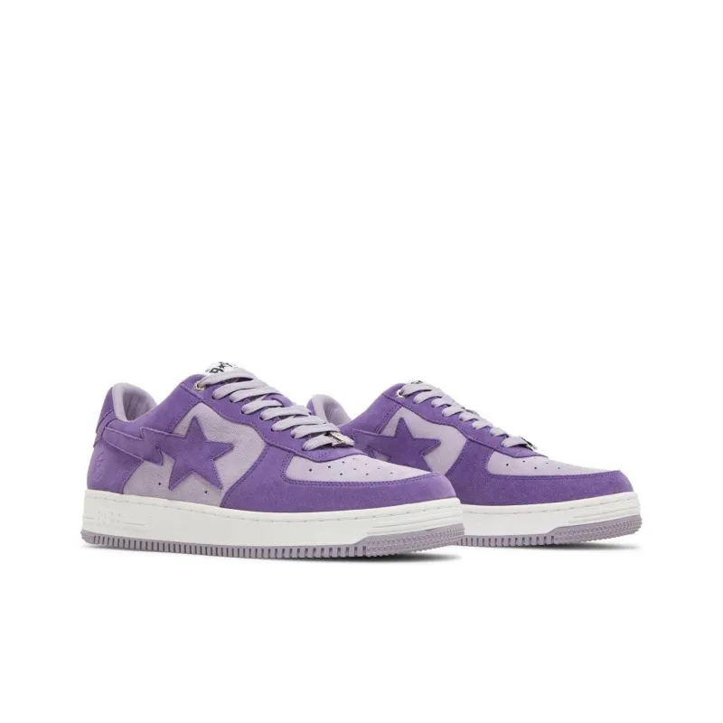 A BATHING APE STA Stylish Skateboarding Shoes Women's Purple-2