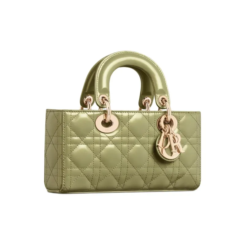 DIOR Lady D-JOY Calfskin Shoulder Bag Crossbody Bag Handbag Small Size Women's Cactus Green-2