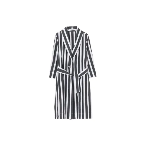 Yohji Yamamoto Trench Coats Unisex Black/White