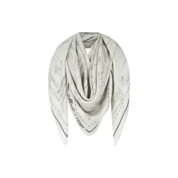 FENDI Silk Scarves Unisex White