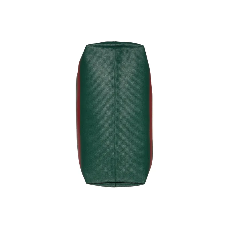 GUCCI Natural Canvas Tote Bag Shopping Bag Shoulder Bag Crossbody Bag Handbag Canvas Bag Medium Size Men's White Green-4