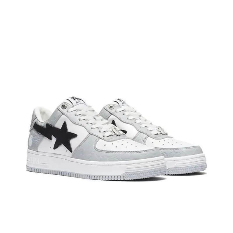 A BATHING APE Bape Sta Low Grey Black-3