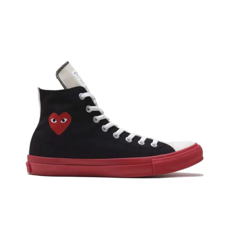 Converse Comme Des Garçons Play X Chuck Taylor All Star High 'Black Red'-1