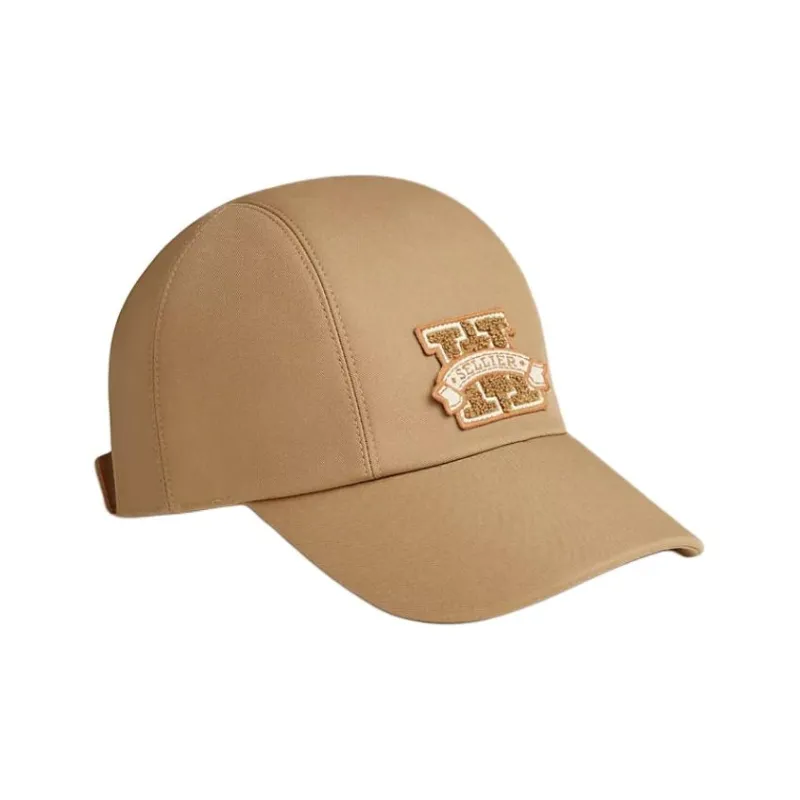 HERMES Cotton Baseball Caps Women's Beige-0