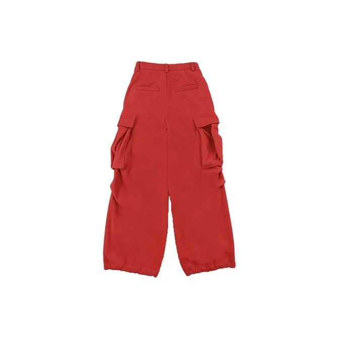 MeiHaoStore Cargo Pants Women's Red-1