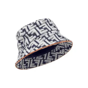 FENDI Monogrammed Denim Bucket Hat