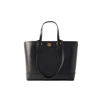 GUCCI Ophidia Leather Tote Bag Shopping Bag Shoulder Bag Handbag Women's Black