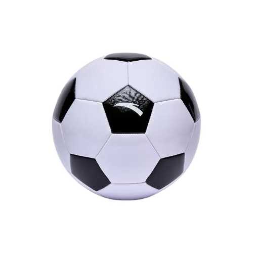 Anta Size 5 Ball Soccer PVC Machine Stitched Soccer Ball Unisex Black White