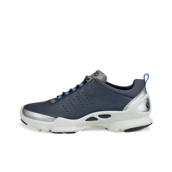 Ecco Low Top Casual Shoes Men's Marine Blue
