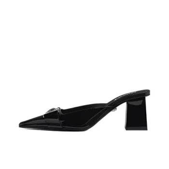 VERSACE Medusa Patent-finish Leather Mules