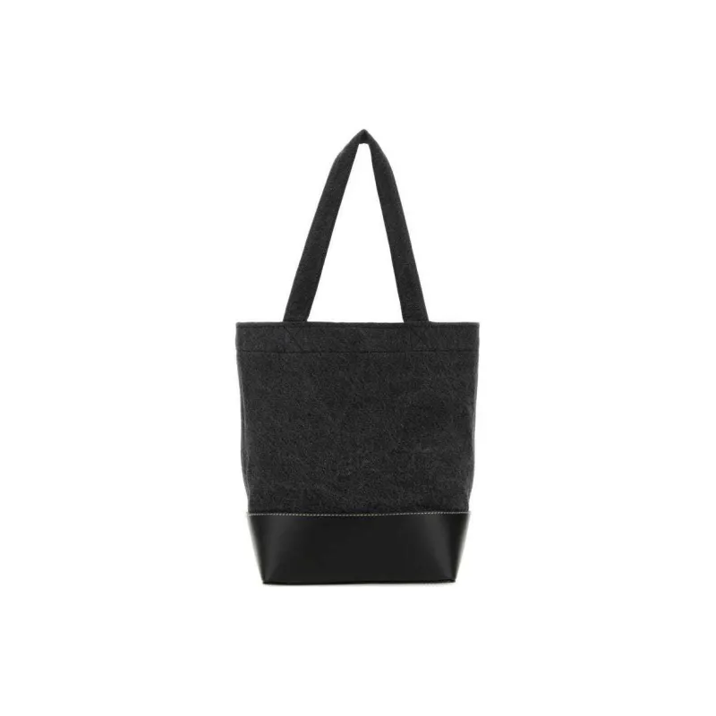 A.P.C Fabric Leather One Shoulder Handbags Small Size Men's Black-2