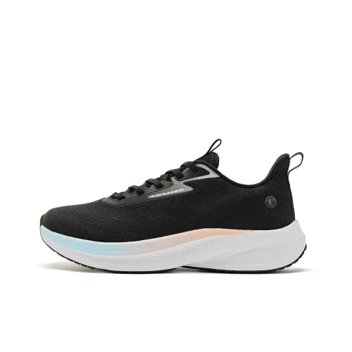 QIAODAN Light Speed 4.0 Running Shoes Women's Low-Top Black/Enamel Pink