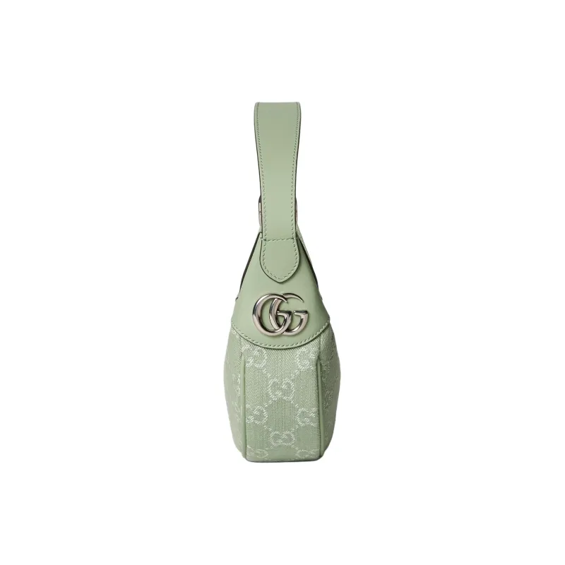 GUCCI Ophidia Denim With Leather Trim Handbag Mini Women's Light Green-2