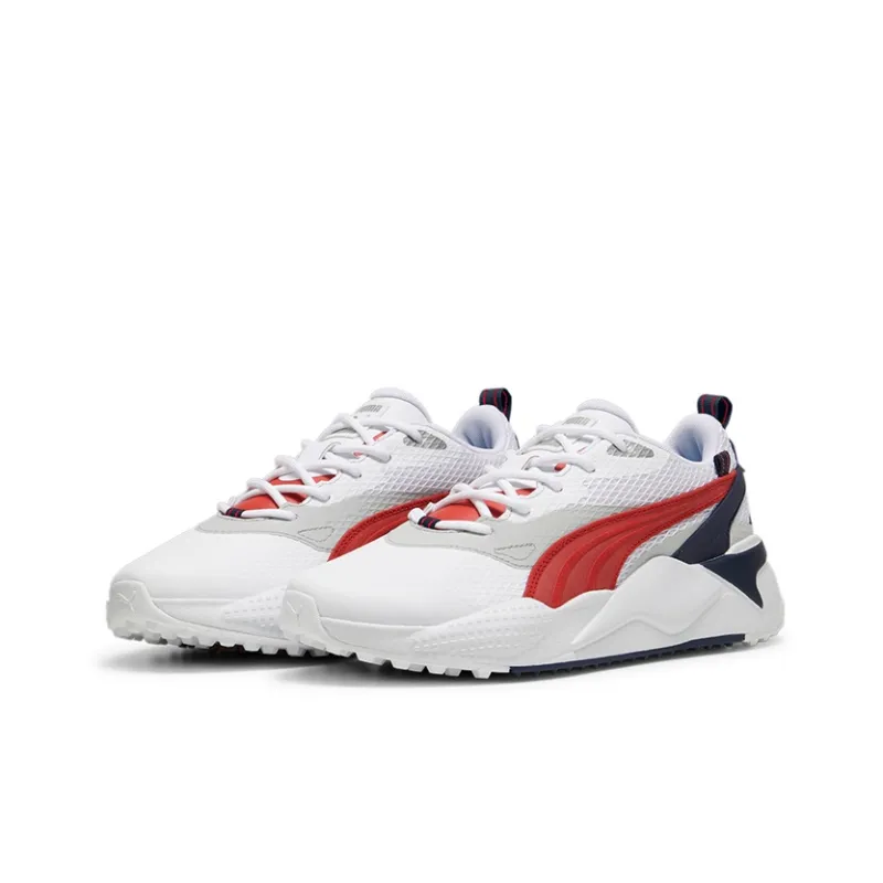 PUMA GS X Efekt Shock Absorbers Slip Resistant, Abrasion Resistant, Breathable Low Top Golf Shoes Men's White-1