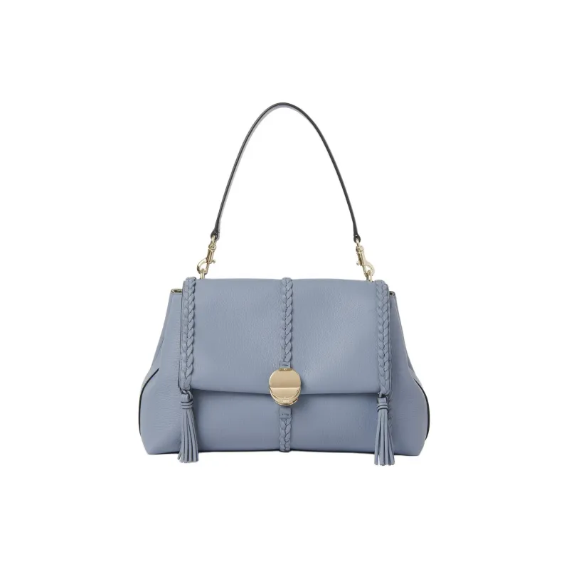 Chloe Penelope Series Grained Calfskin Portable Crossbody Bag Shoulder Bag Women's Dark Blue-0