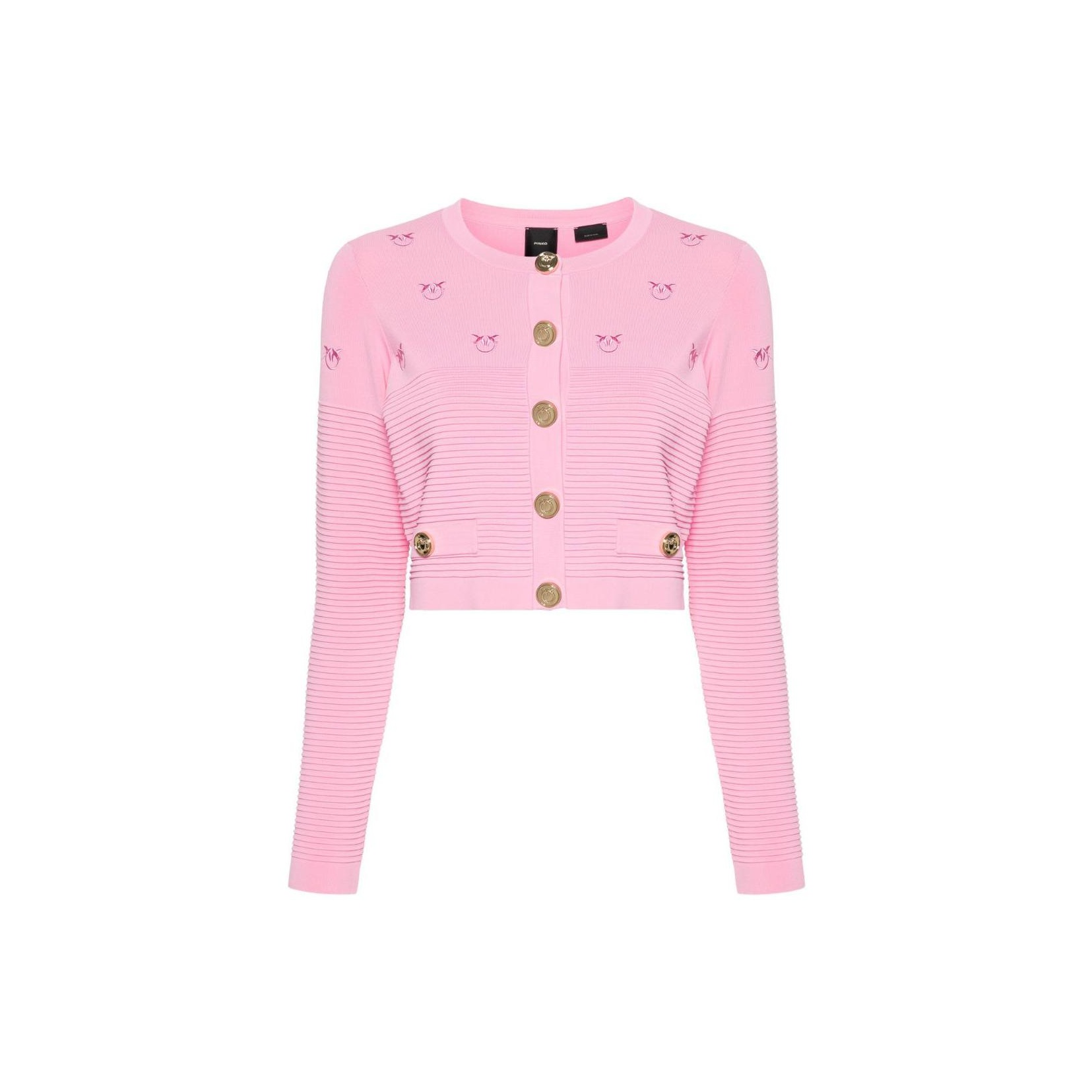 Pink bubble sleeve cardigan best sale