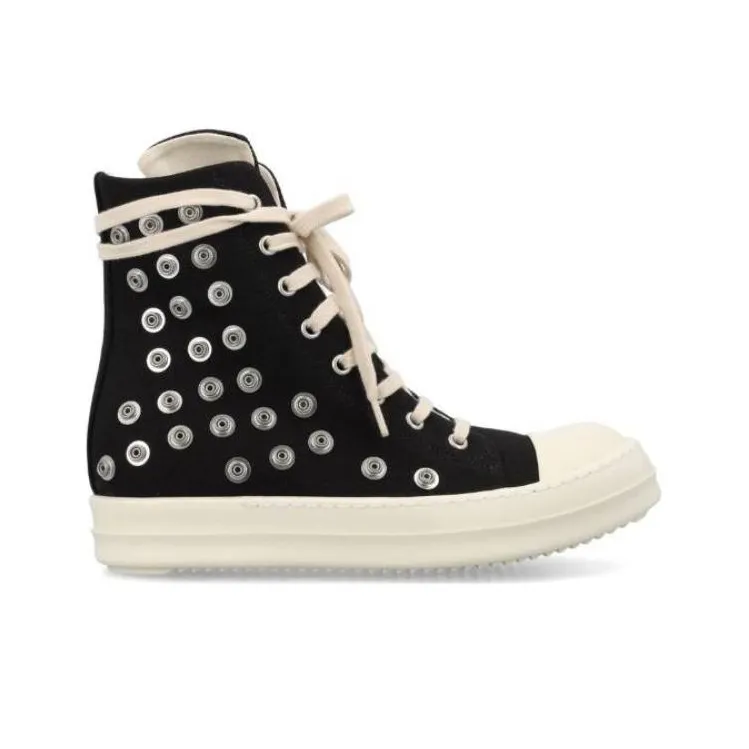 Rick Owens DRKSHDW High Top Skateboard Shoes Men's Black-1